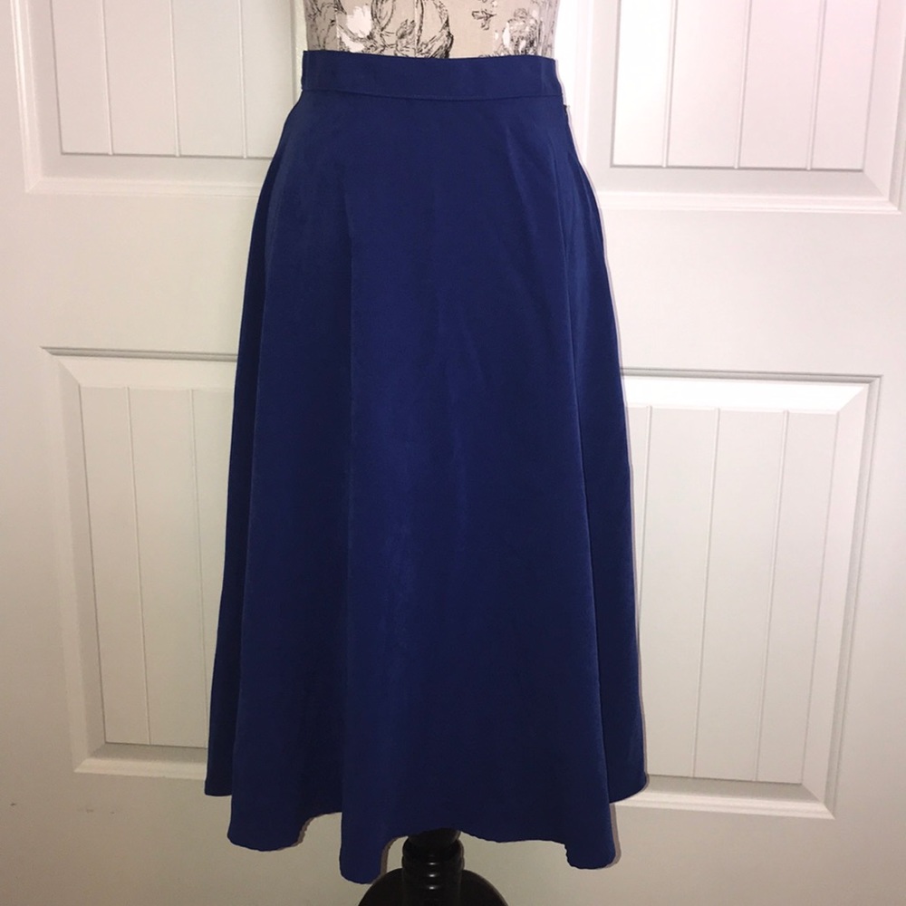 Blue a-line skirt